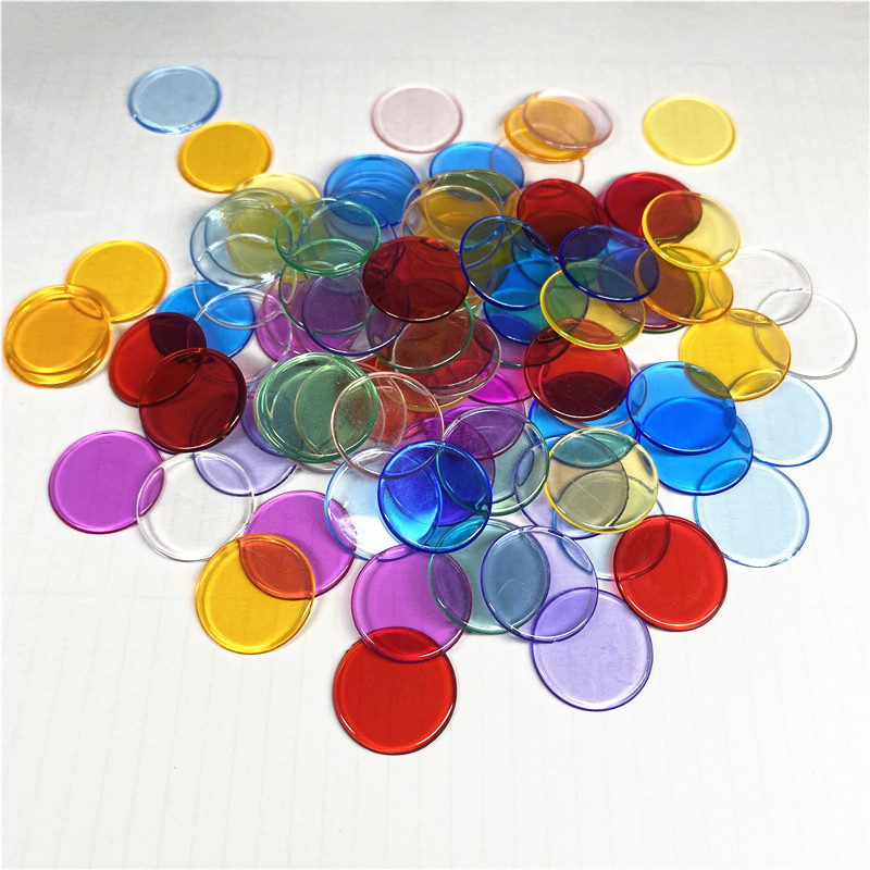 Board Game Impostor - 100pcs 19mm Transparent Chips Plastic Counting