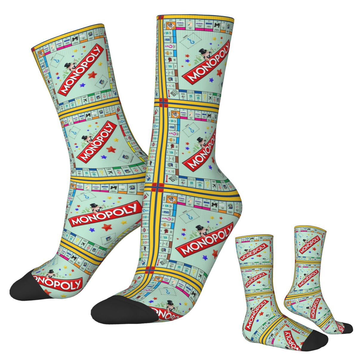 Board Game Youtube - Monopoly Board Game Classic Socks Harajuku