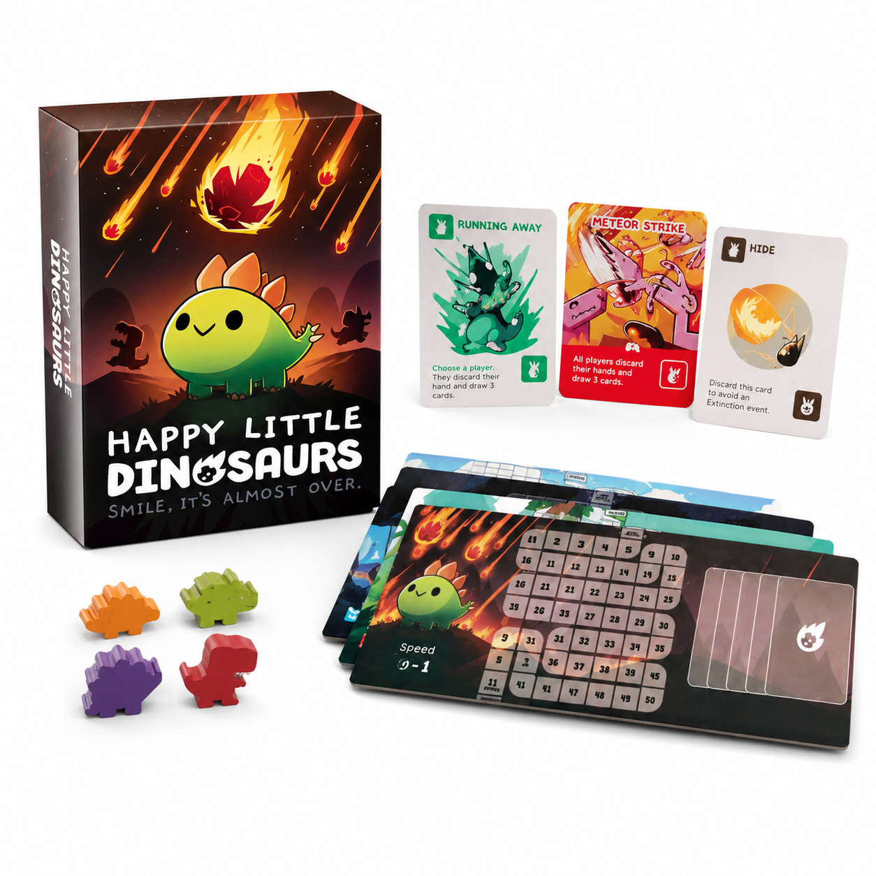 Board Game Name - Happy Little Dinosaurs Cute Survival Strategy
