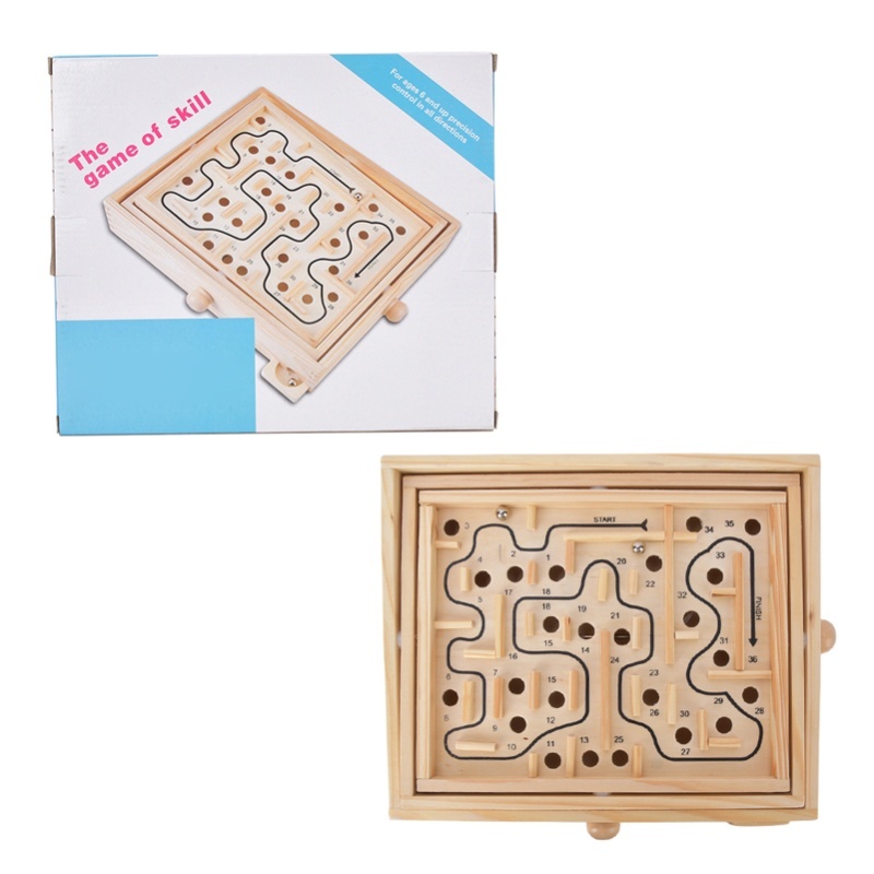 Board Game Name - Adult Kid Wooden Educational Maze Brain