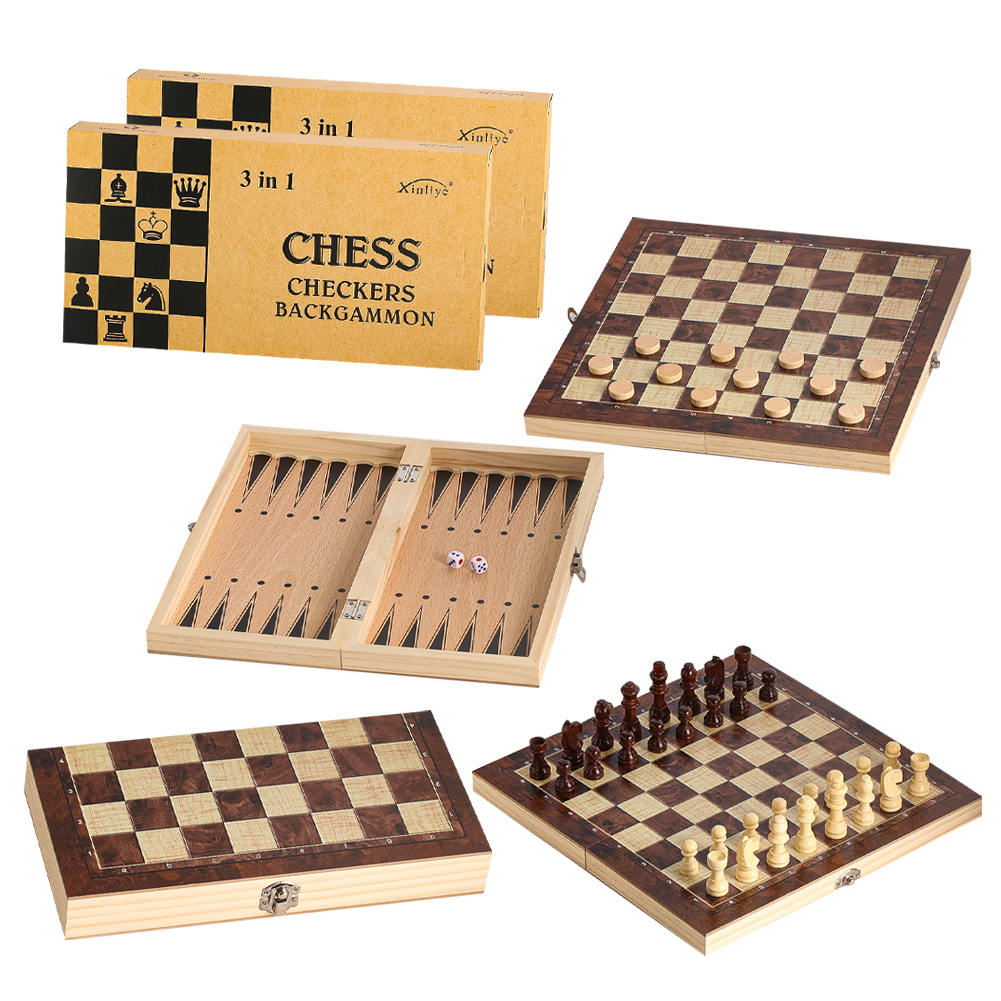 Wooden 3-in-1 Checkers Backgam – Board Game Zenith Bewertung und Preis