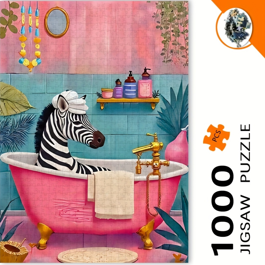 1000pcs Zebra in Bubble Bath J – Jigsaw Puzzle Adult Bewertung und Preis