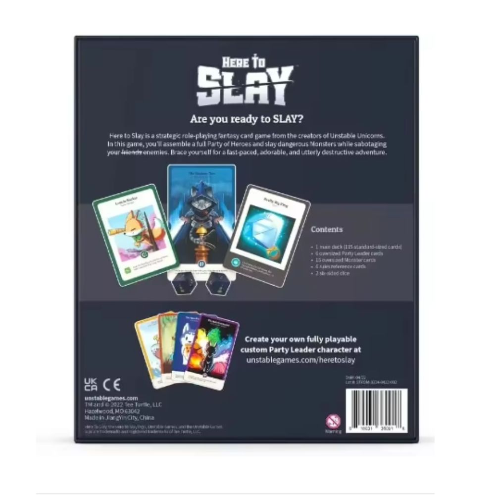 Newest TeeTurtle Here to Slay  – Board Game Here To Slay Bewertung und Preis